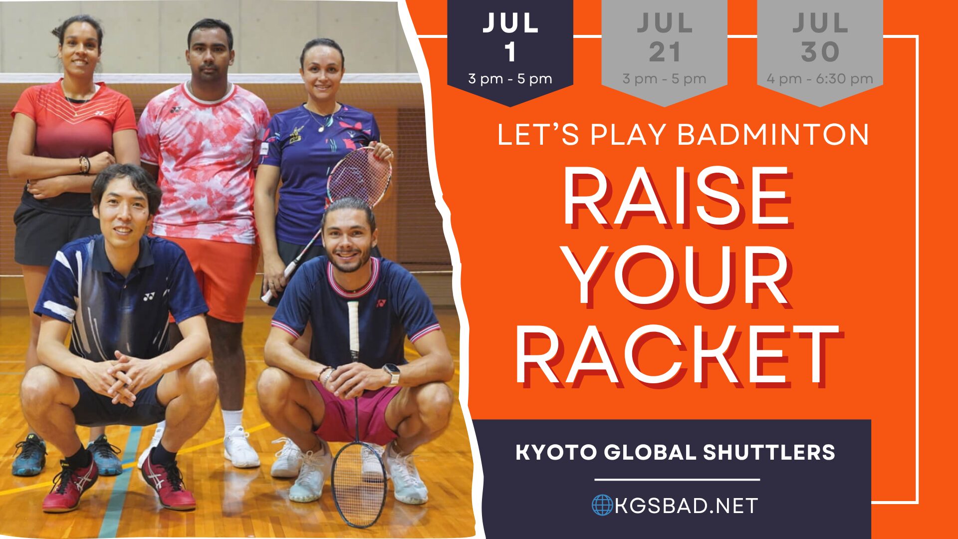 Kyoto Global Shuttlers Badminton Meetup Vol.4