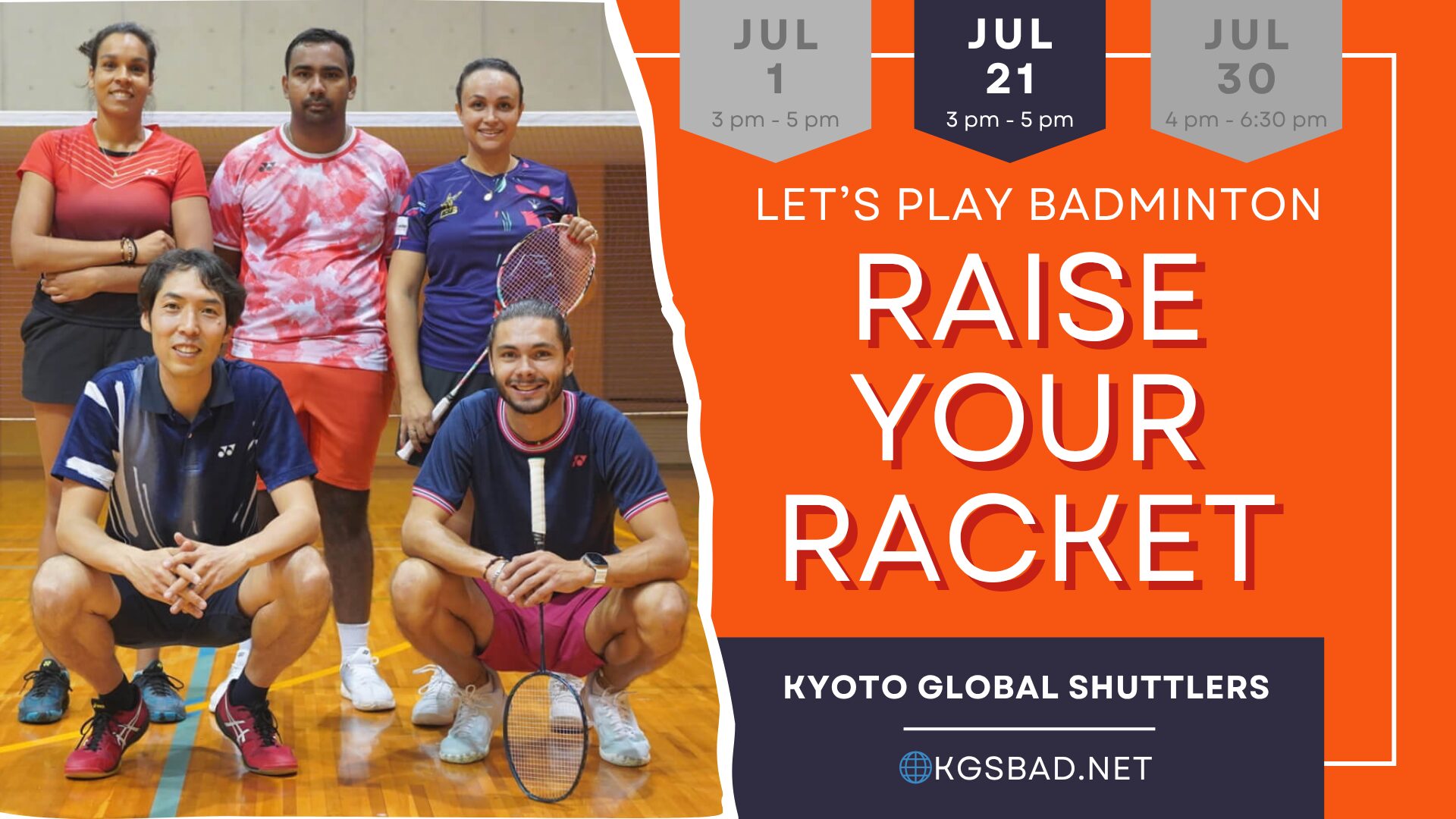 Kyoto Global Shuttlers Badminton Meetup Vol.5